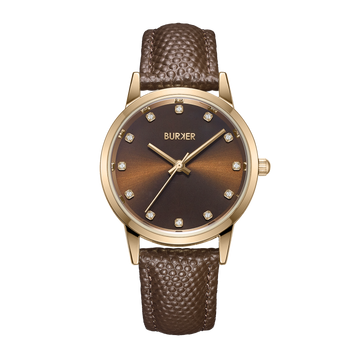 Amy Gold Brown / Brown Leather