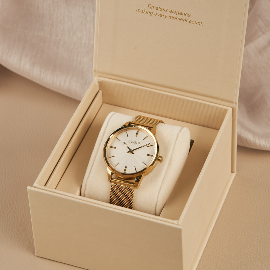 Emily Gold White Mesh