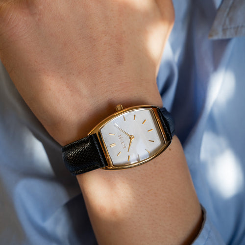 Grace Gold Black Leather