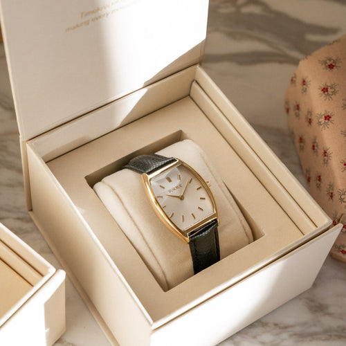 Grace Gold Black Leather