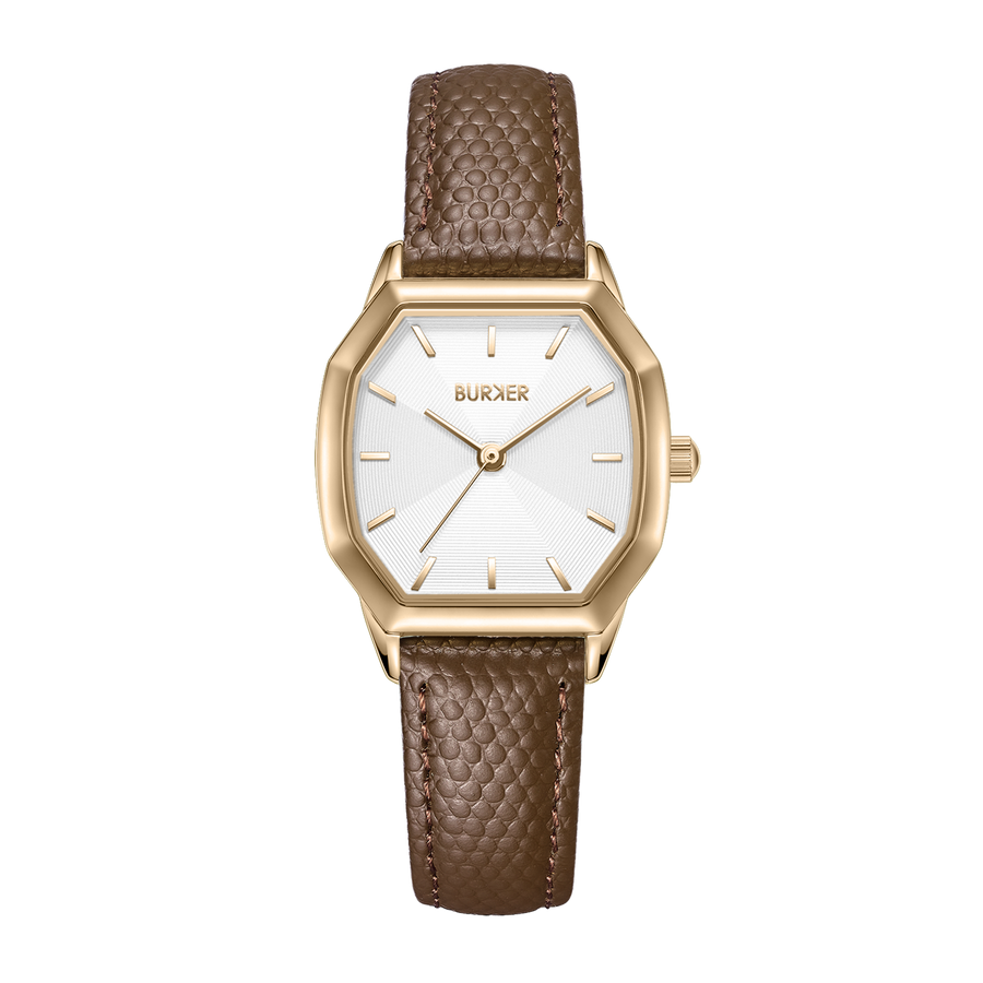 Julia Gold Brown Leather