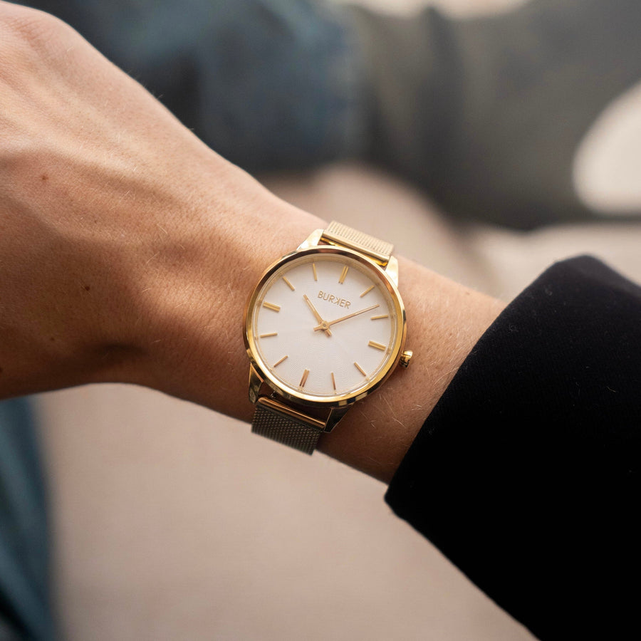 Emily Gold White Mesh