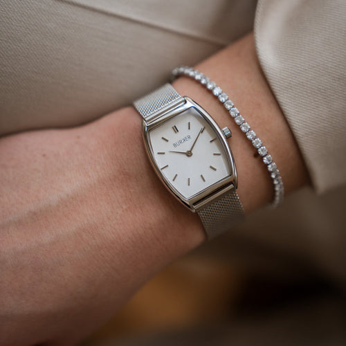 Grace Silver White Mesh