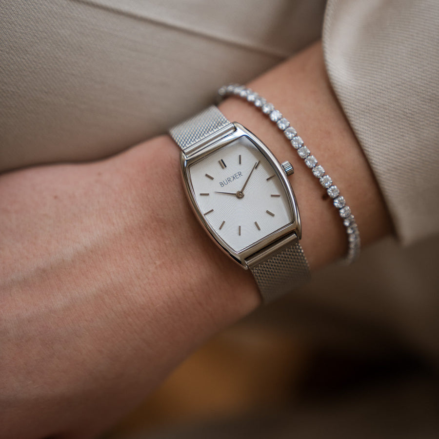 Grace Silver White Mesh